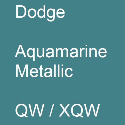 Dodge, Aquamarine Metallic, QW / XQW.